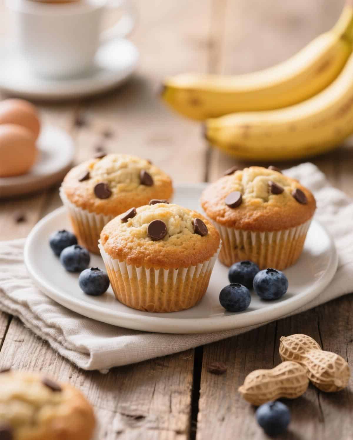 4 ingredient banana muffins