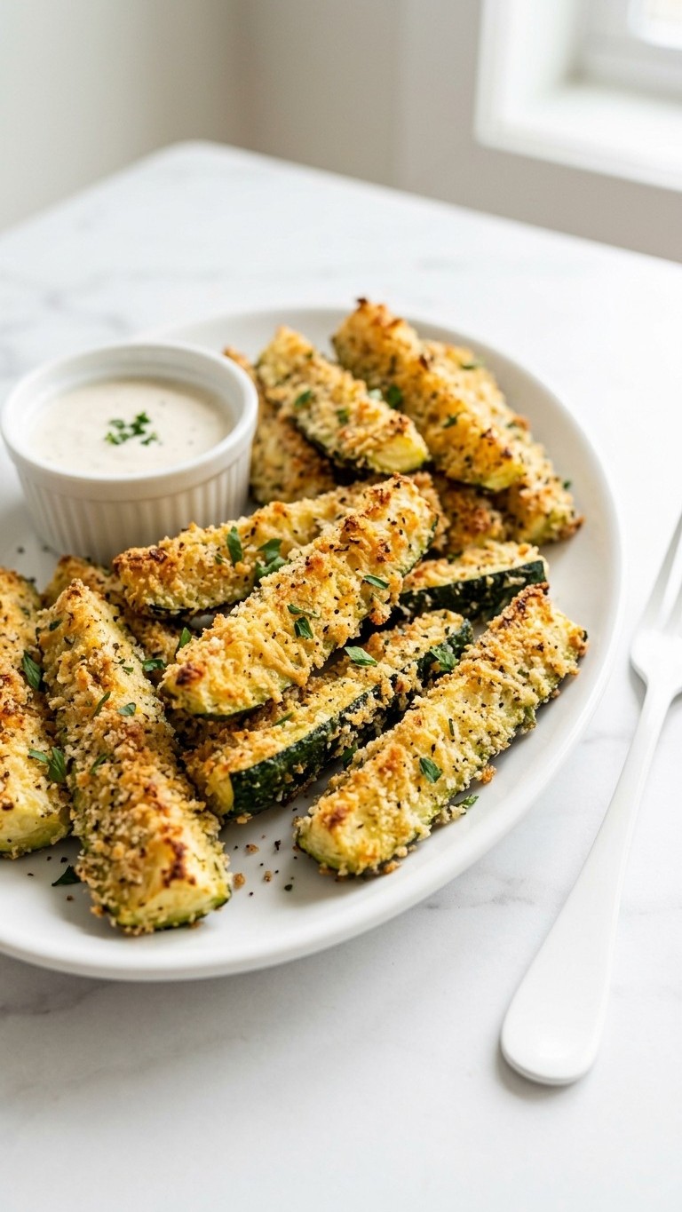 Air Fryer Zucchini With Parmesan