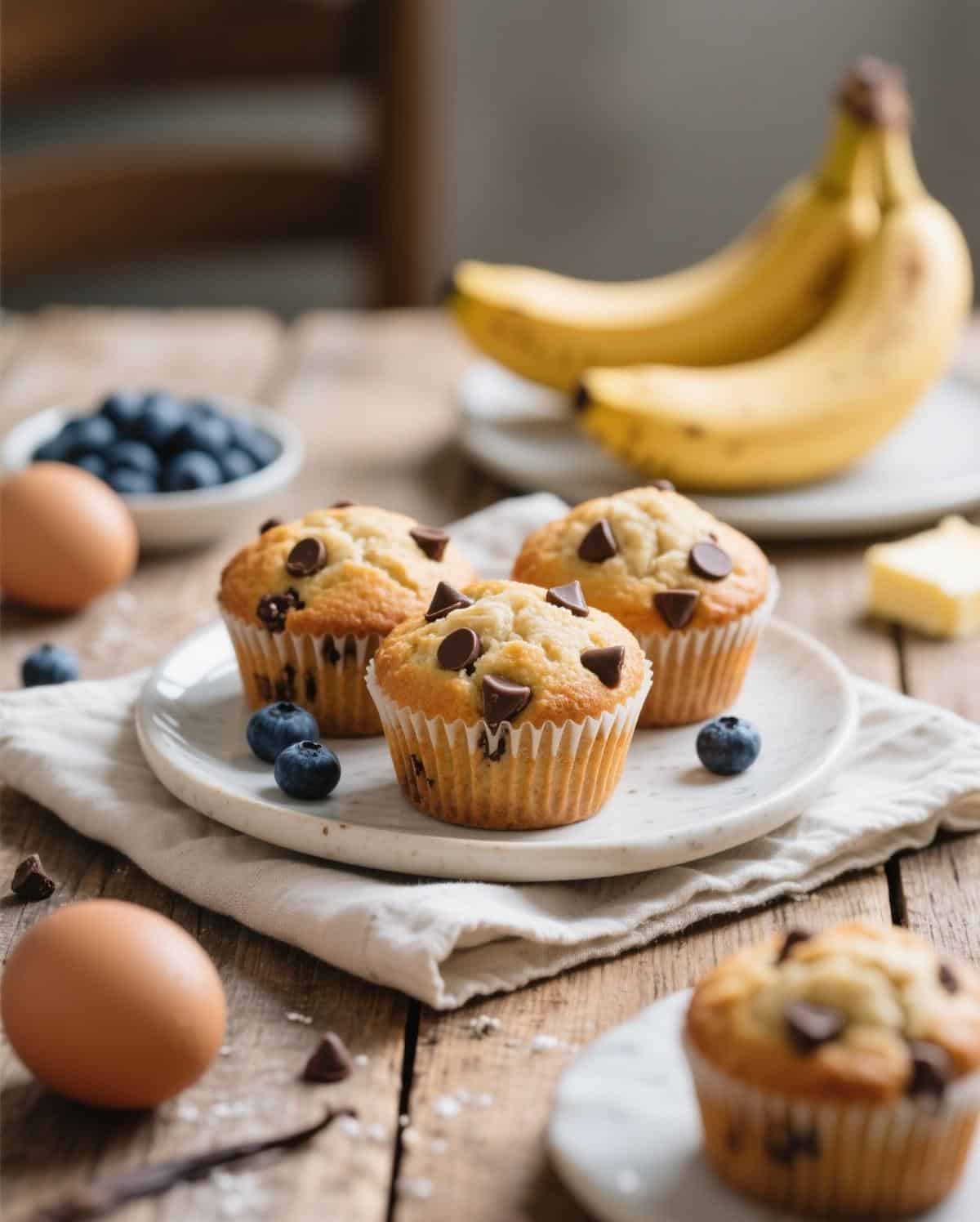 Banana Chocolate Chip Muffins