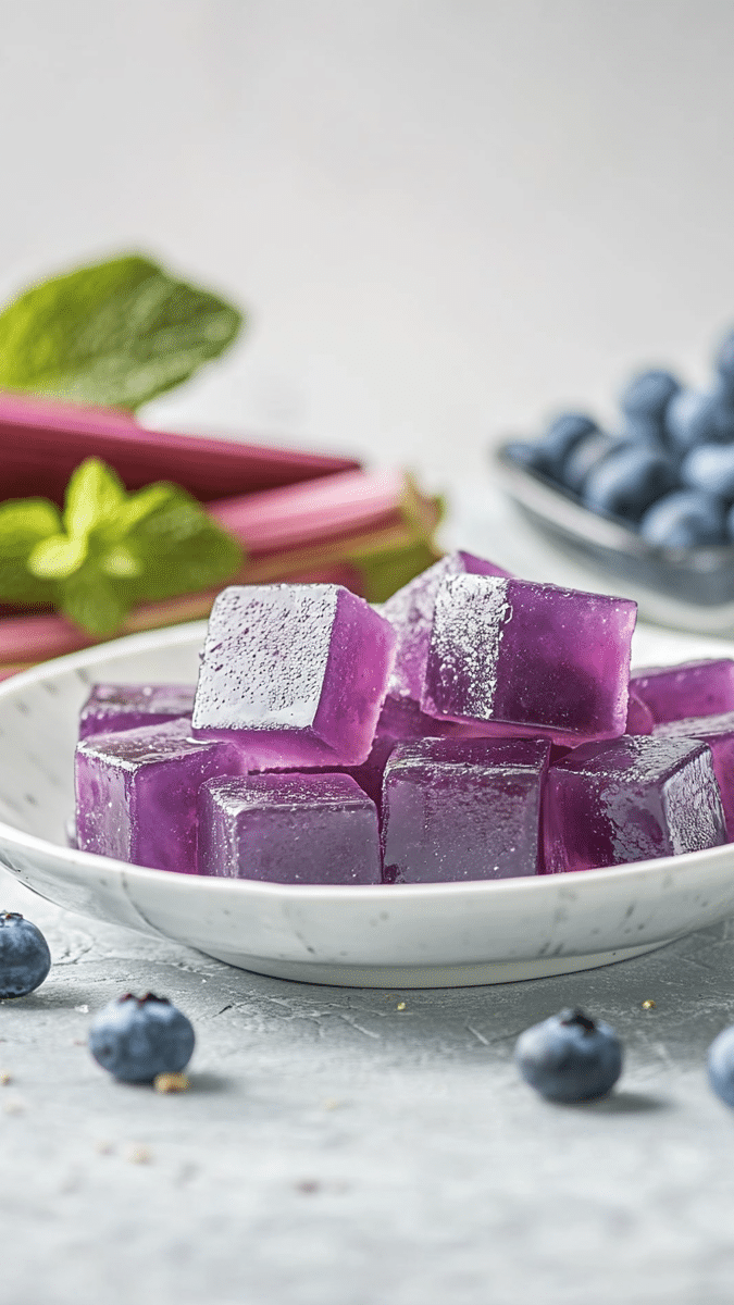 Bariatric Blueberry Rhubarb Gelatin Meal Prep