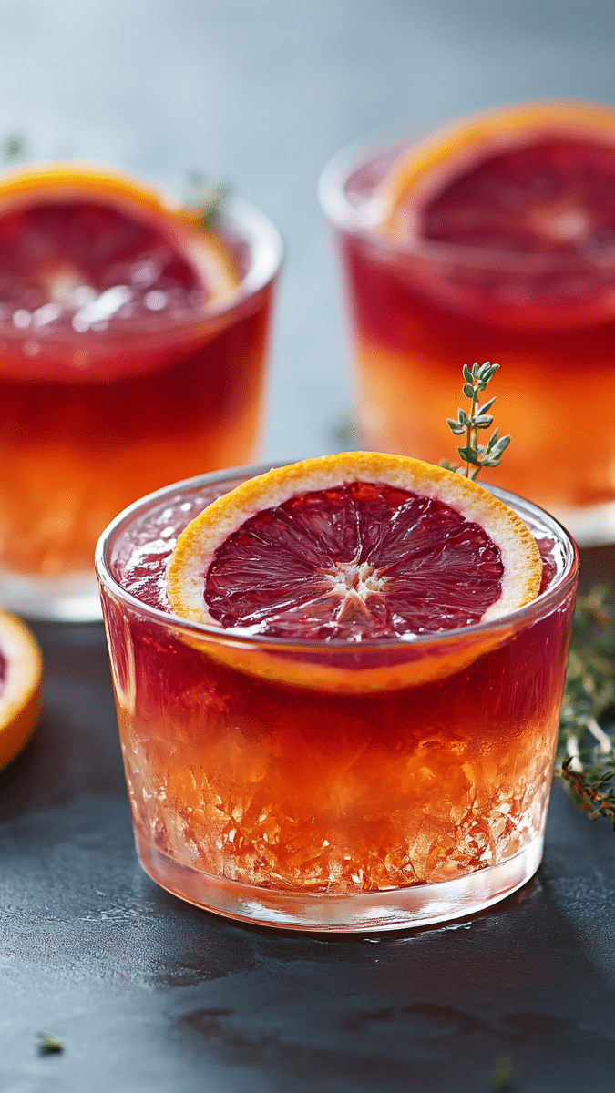 Blood Orange Jello Cups
