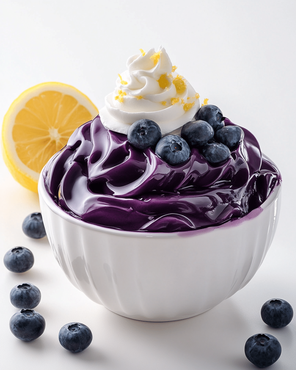 Blueberry Cream Jello Bowl