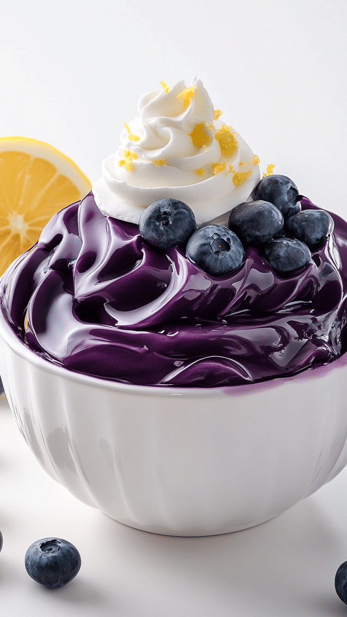 Blueberry Cream Jello Bowl