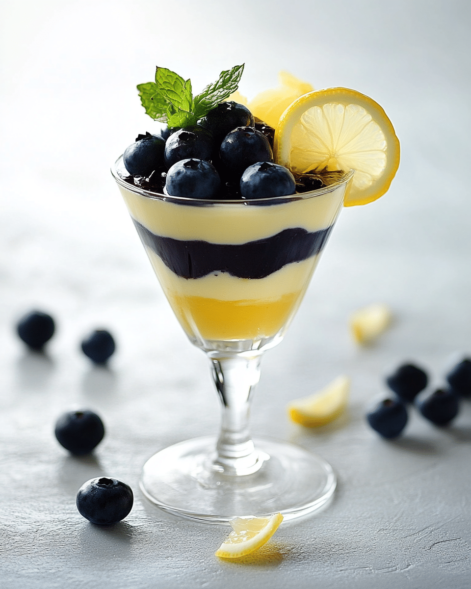 Blueberry Lemon Jello Cups