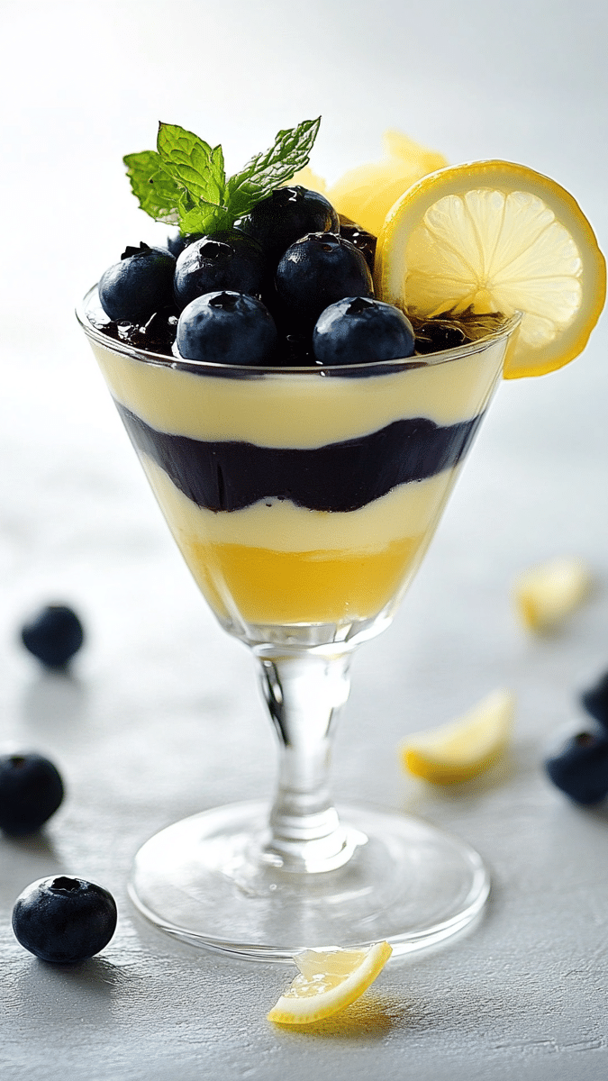 Blueberry Lemon Jello Cups