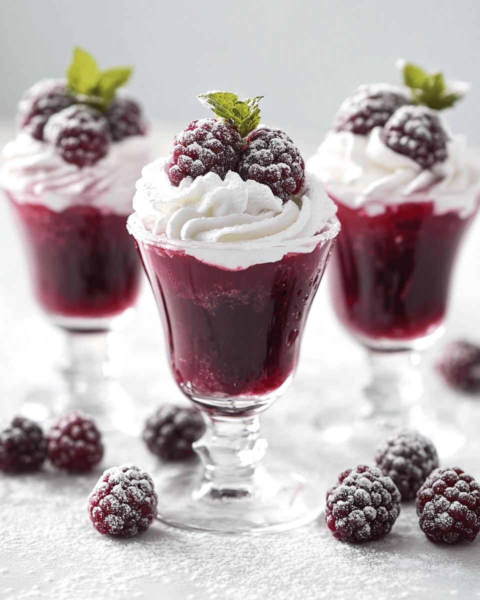 Boysenberry Jello Cups