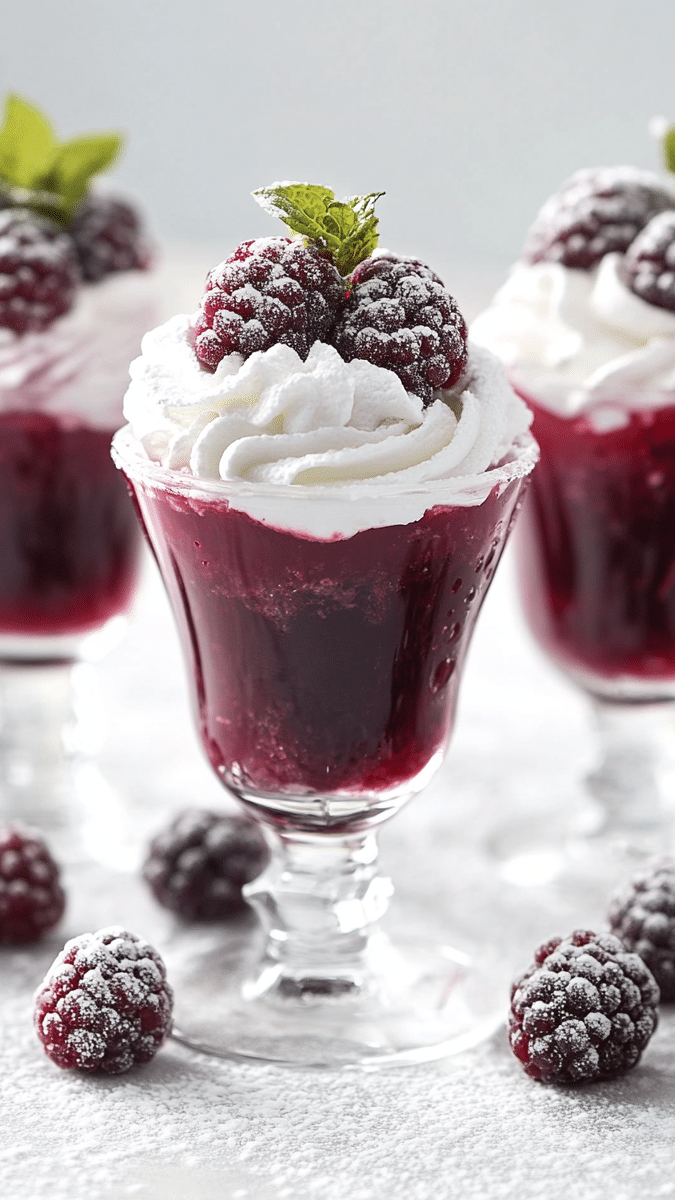 Boysenberry Jello Cups