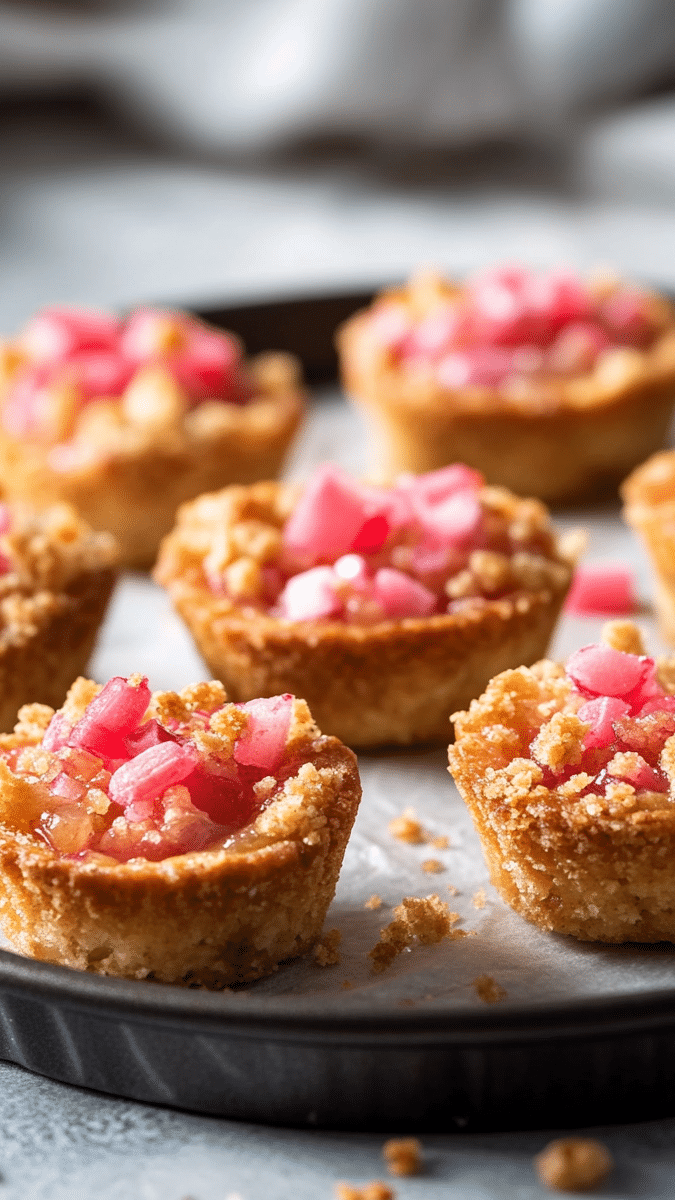 Buttery Rhubarb Crumble Bites