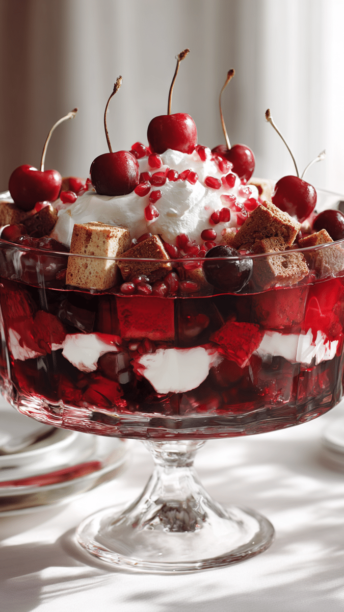 Dark Red Cherry Pomegranate Plum Gelatin Recipe