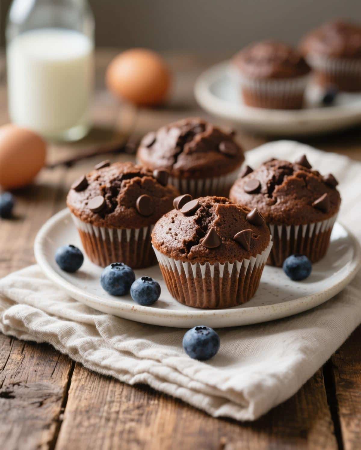 Double chocolate muffins