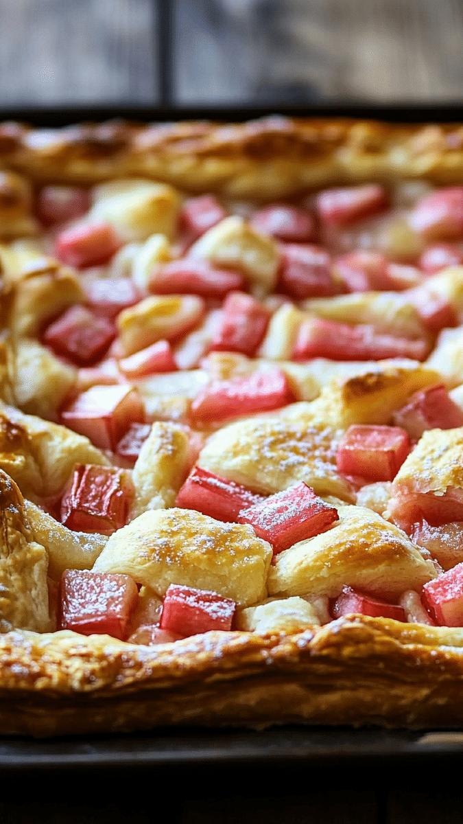 Easy Rhubarb Puff Pastry Tart