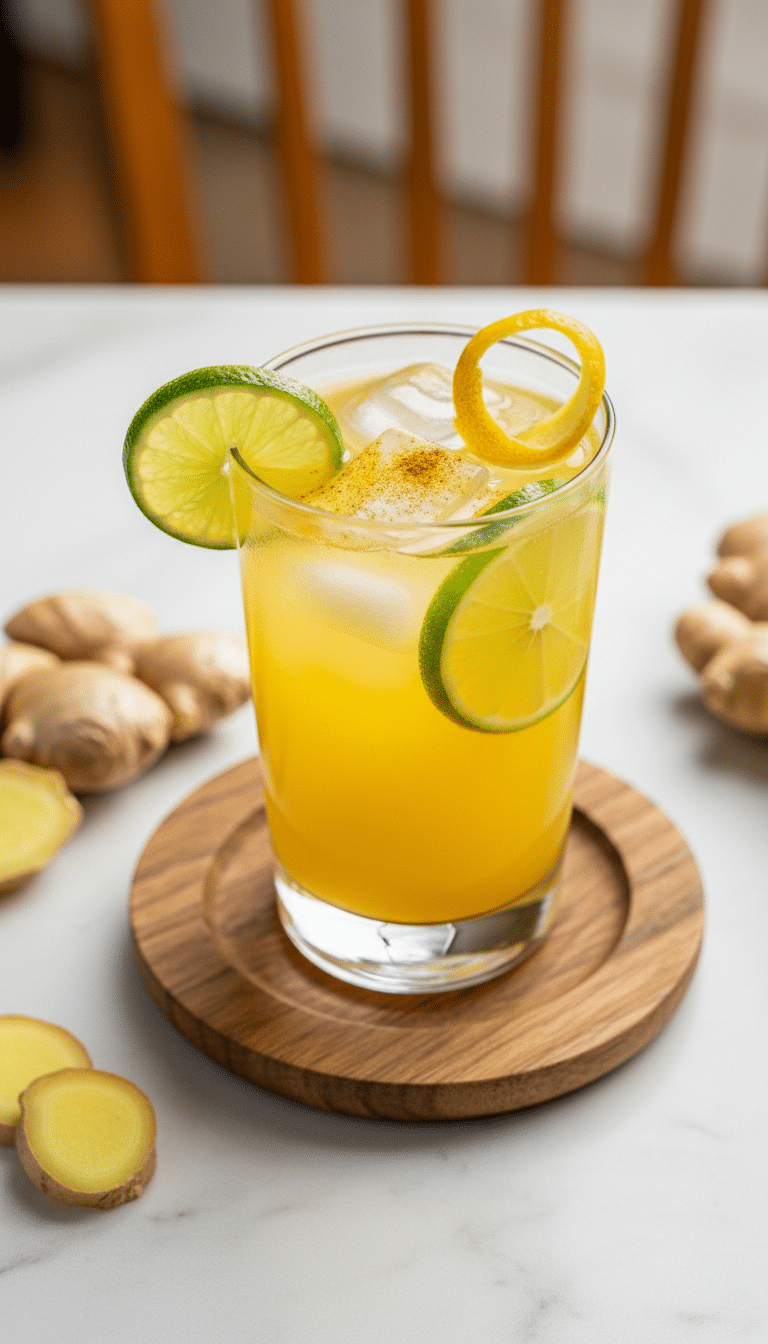 Golden Ginger Lime Mocktail