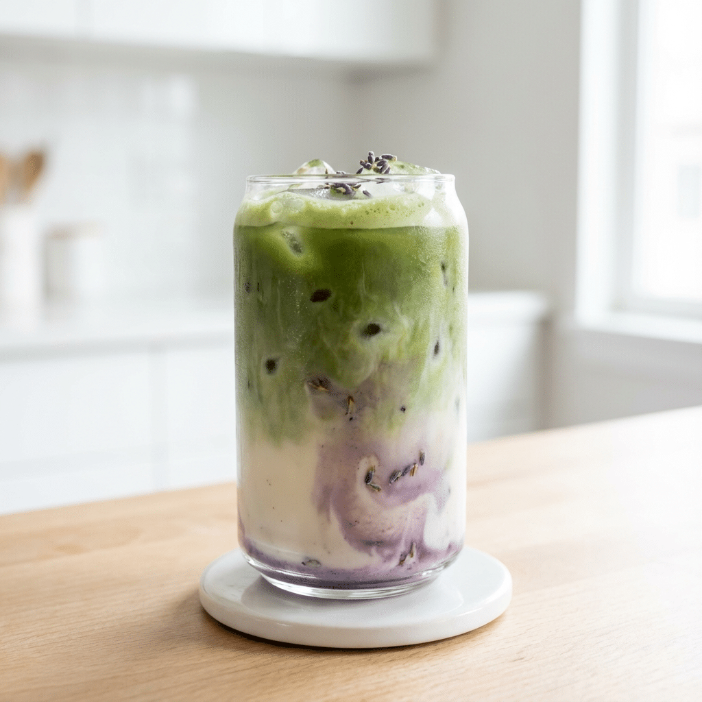 Iced Lavender Matcha Latte