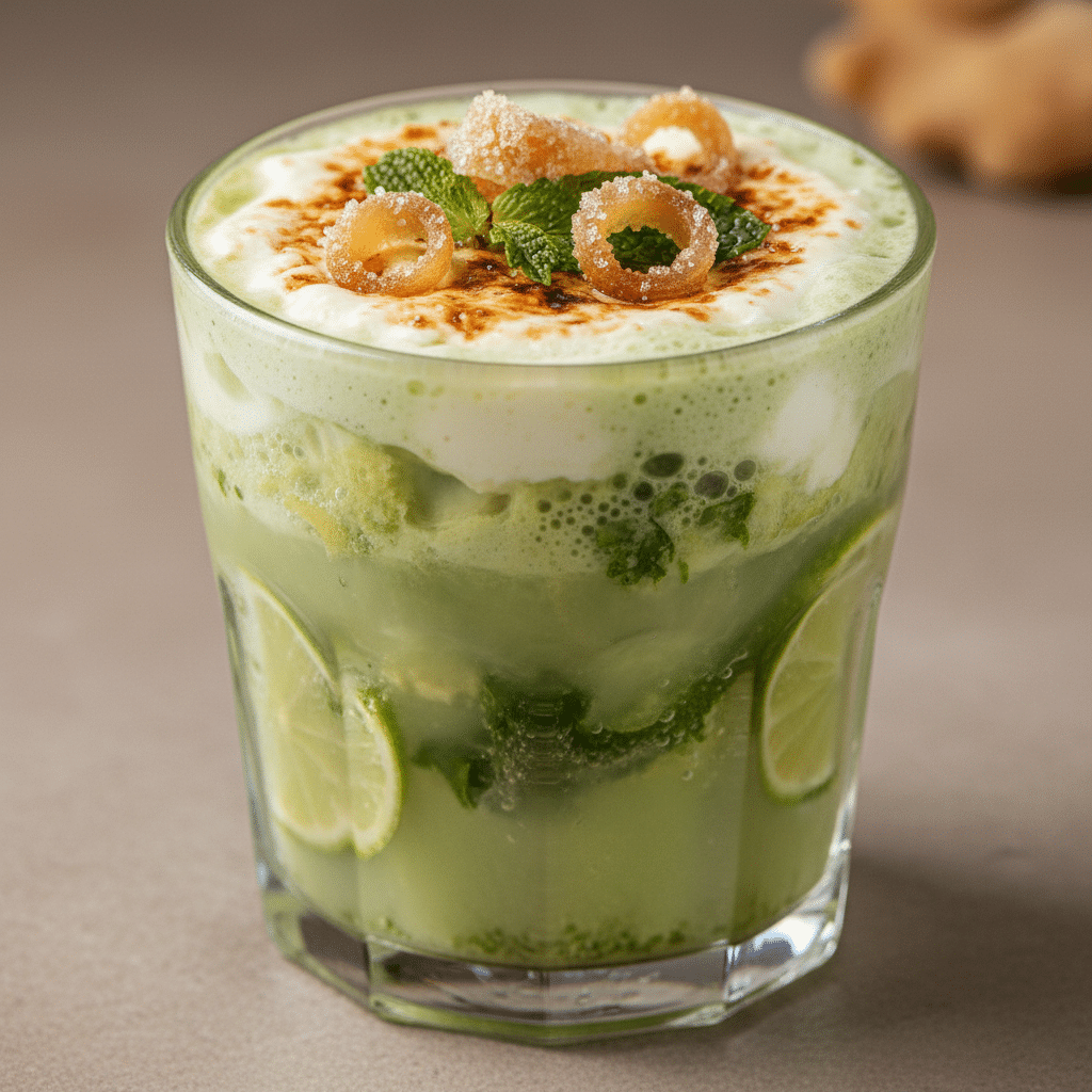 Matcha ginger metabolism drink