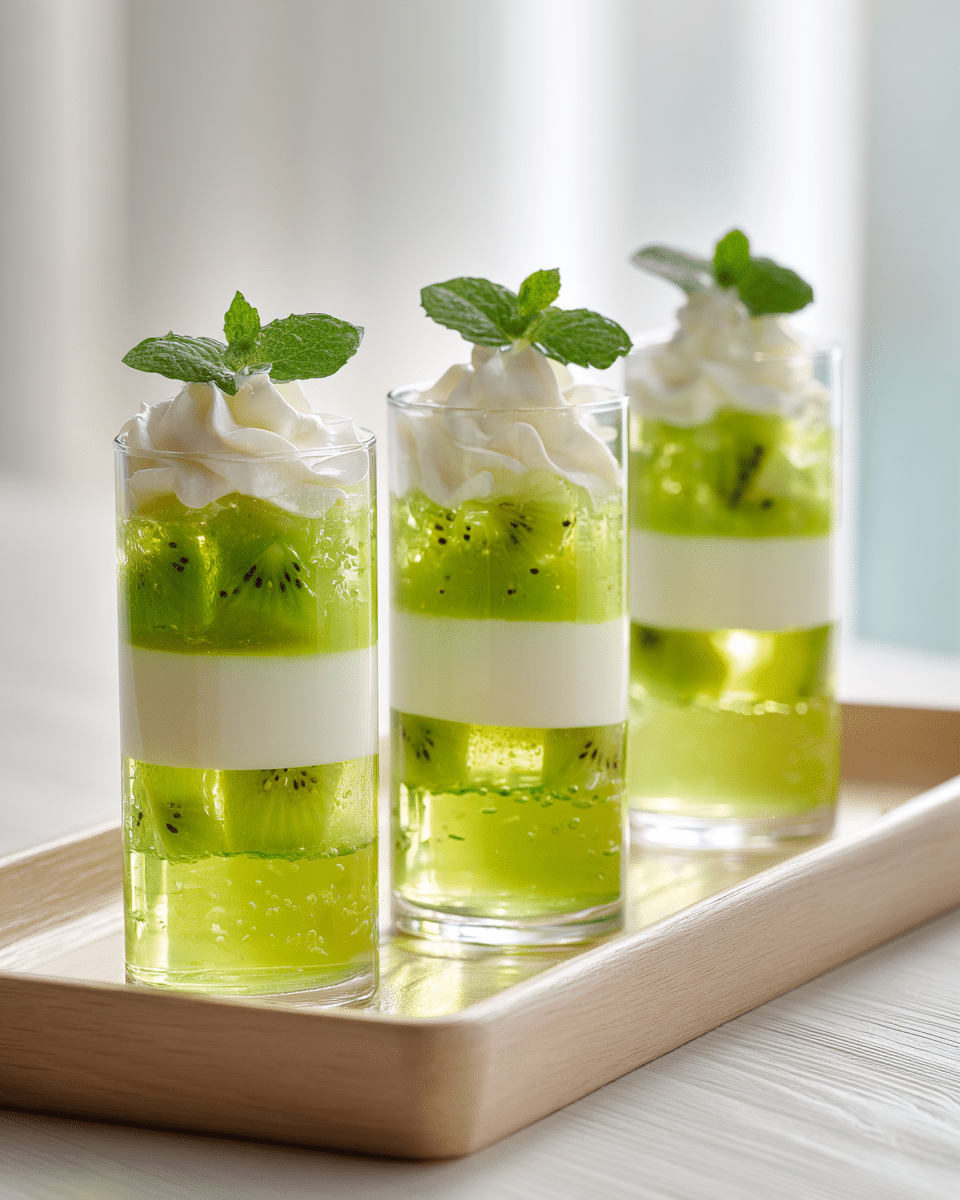 Mint Green Kiwi Lime Apple Gelatin Wellness Recipe