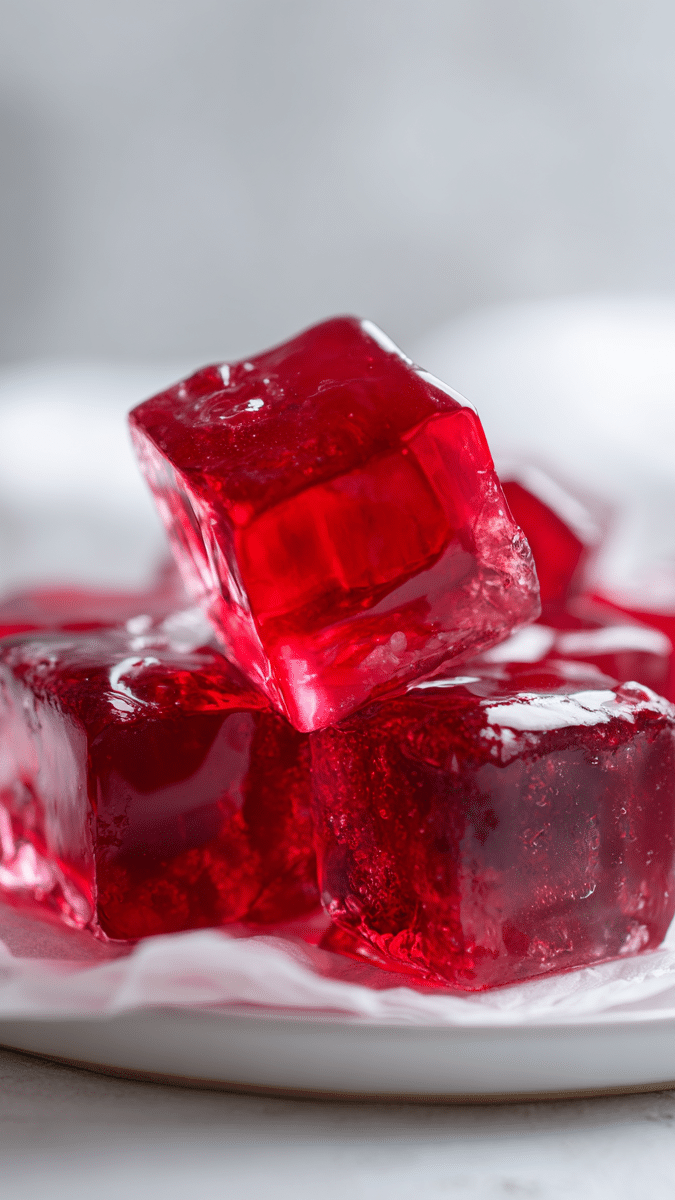Red Strawberry Cranberry Gelatin Wellness Recipe