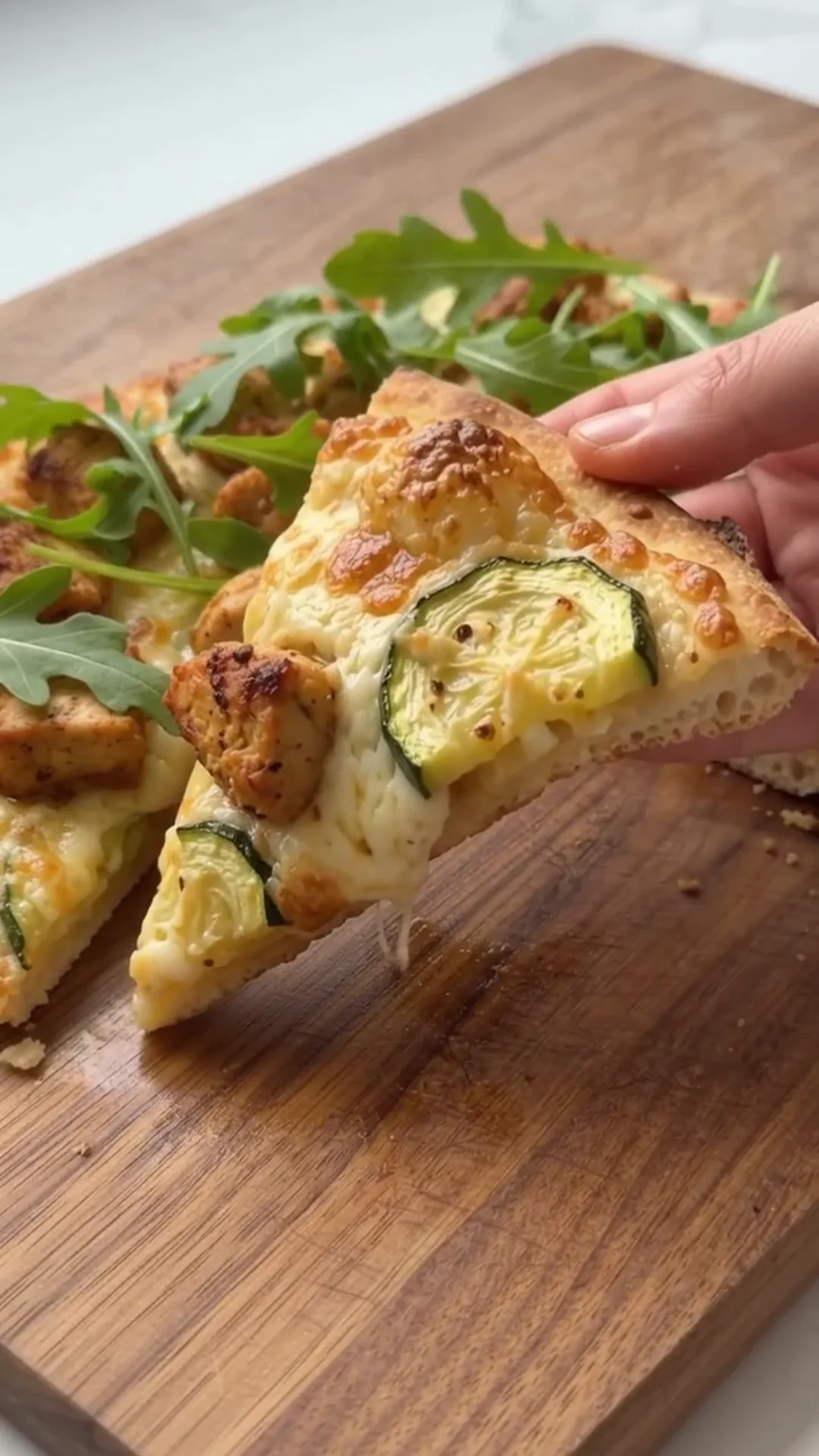 Zucchini Tawouk Flatbread with Savory Chicken