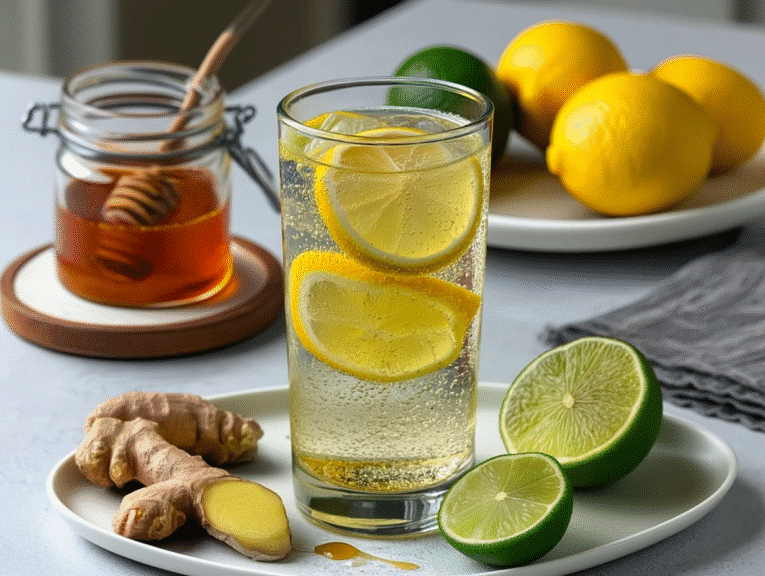 4-Ingredient Mounjaro Recipe with lemon, ginger, lime, and honey