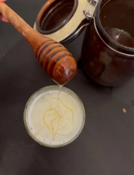 Honey being added to Mounjaro Recipe for Weight Loss drink