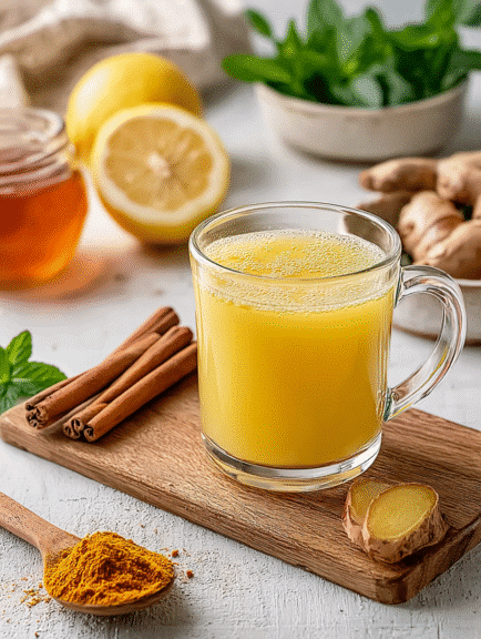 Pure natural Zepbound detox drink with turmeric and ginger